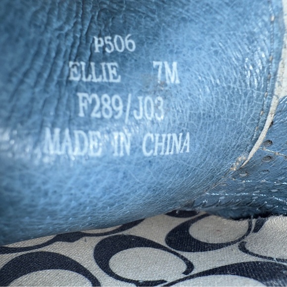 Coach Ellie Sneakers - Vintage Perforated Suede Shoes Women’s Size 7 - Picture 11 of 11